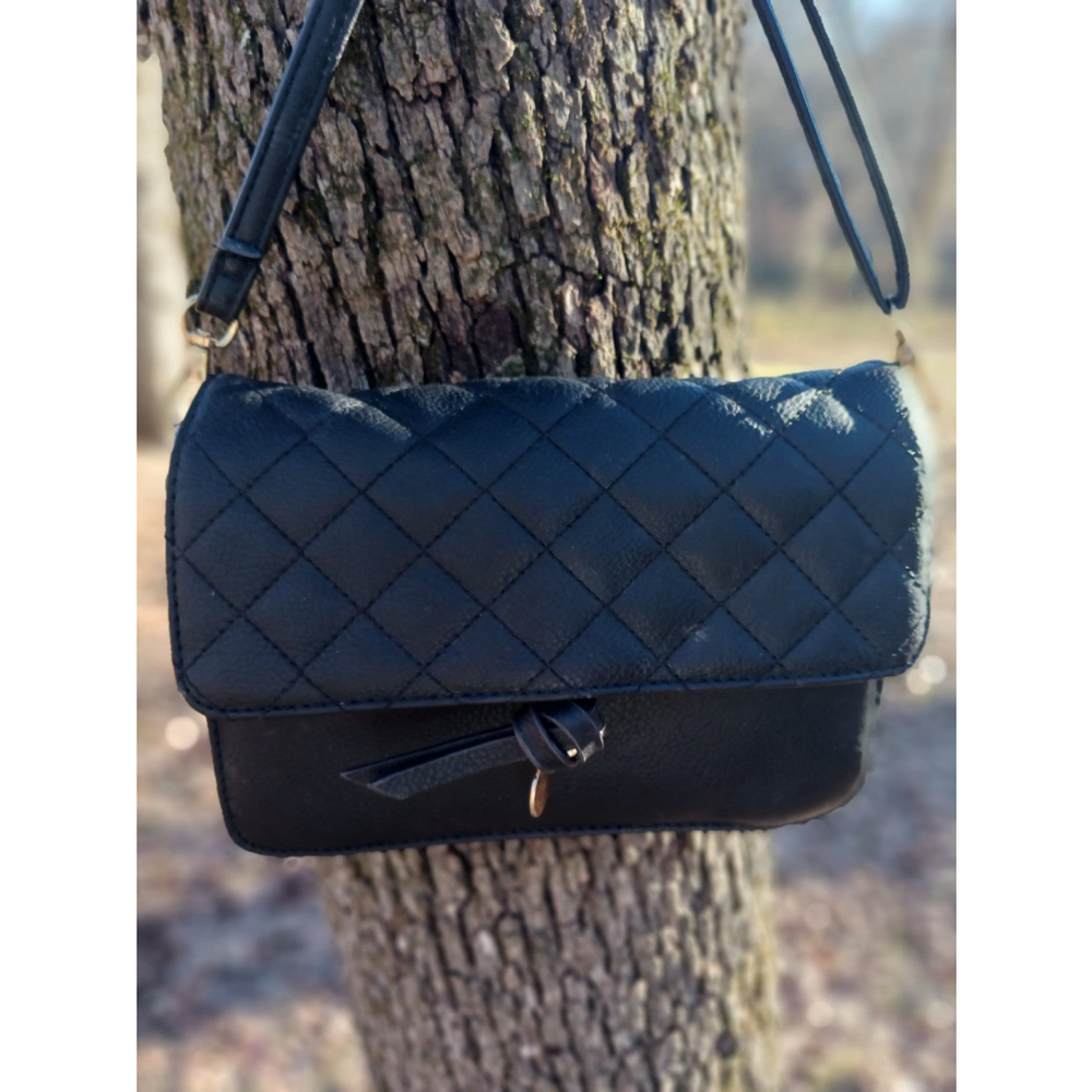 Gussaci Black Crossbody Bag
